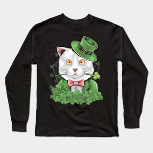 St Patricks Cat Long Sleeve T-Shirt